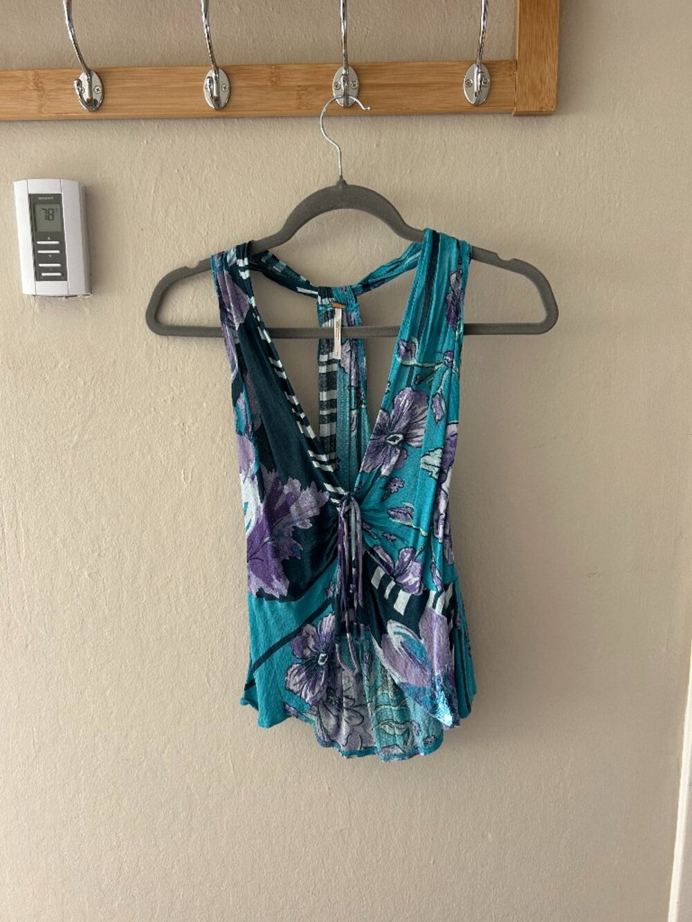 Free People Floral Tie Front Tank | Size S